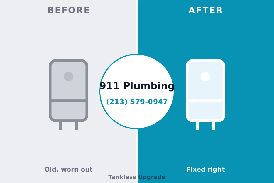 Before and after: plumbing company McElhattan, PA